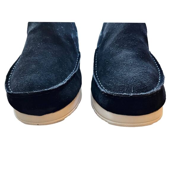 SPERRY Moc-Sider Black Suede Moccasin Faux Fur Lining Men Loafers Comfort 12 NWT - Picture 12 of 15